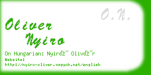 oliver nyiro business card
